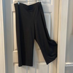 Loft gray wide leg cropped pants, XL
